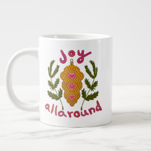 Joy all around Christmas ornament Large Coffee Mug