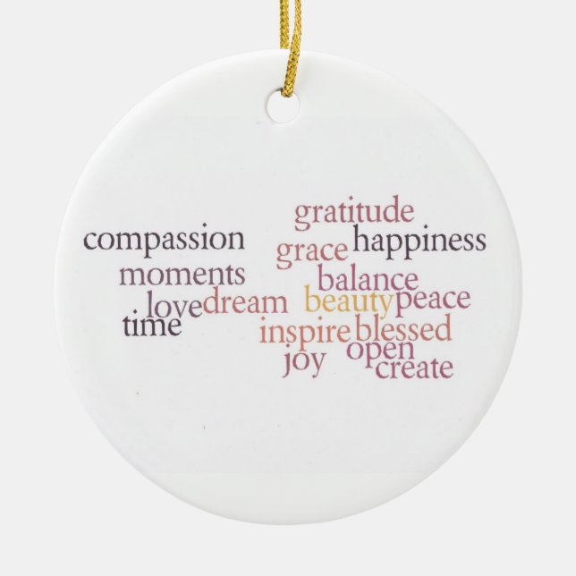 Joy and Gratitude Ornament (Front)
