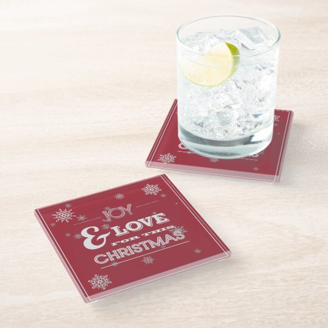 Joy and Love Glass Coaster (Angled)
