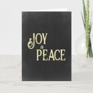 Joy and Peace Christmas Chalkboard Photo Card