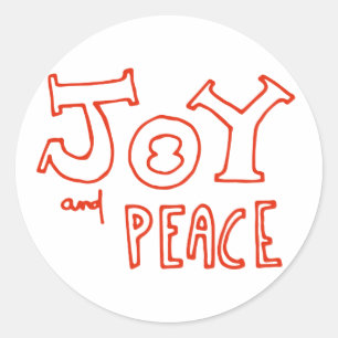 Joy and Peace    Christmas Classic Round Sticker