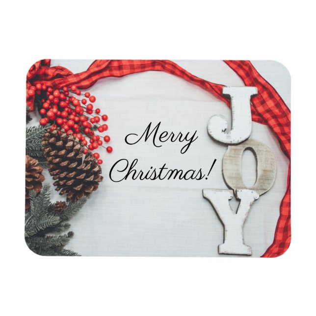 Joy and Ribbon Holiday Collection Magnet (Horizontal)