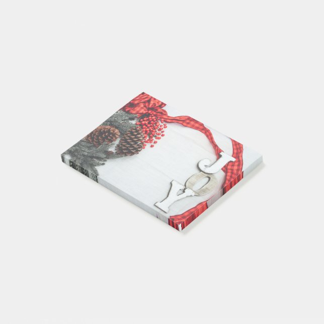 Joy and Ribbon Holiday Collection Post-it Notes (Angled)
