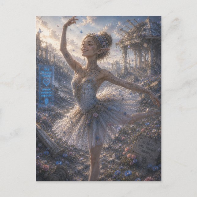 Joy / Ballerina / Flower Field Postcard (Front)