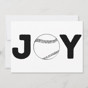 Joy Baseball Flat Holiday Card