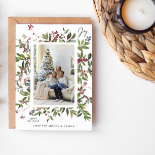 Joy & Berries Holiday Photo - Verti