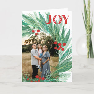 Joy Berry Wreath Christmas Holiday Folded Card