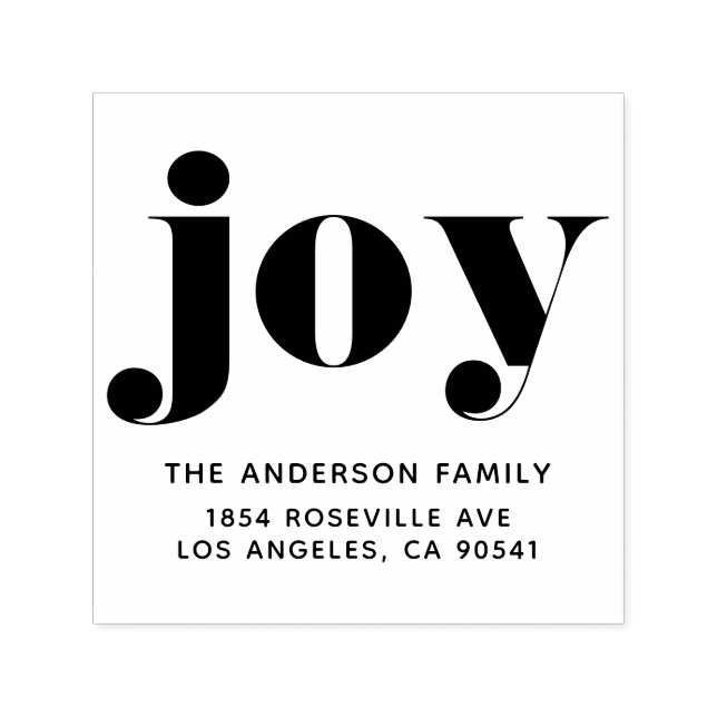 JOY Bold Typography Modern Christmas Self-inking Stamp (Design)