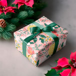 Joy Botanical Floral Festive Garden Pattern Pink Wrapping Paper<br><div class="desc">Beautiful botanical floral & foliage elegant floral pattern wrapping paper. Our design features our hand-drawn floral festive botanicals. The bountiful floral botanicals create a beautiful pattern. We've selected a beautiful colour pallet of yellow, blush pink, cranberry red, and deep forest green leaves. The word "Joy" is beautifully incorporated into our...</div>