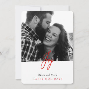 Joy Christ is Born Photo Christmas Holiday Card