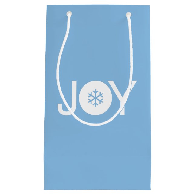Joy Christmas Blue Gift Bag (Front)