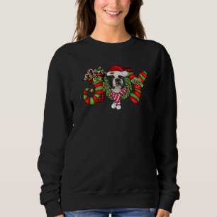 Joy Christmas Boston Terrier Dog Santa Pajamas Xma Sweatshirt