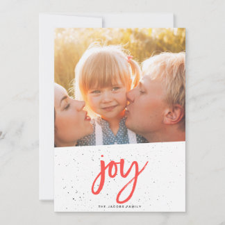 JOY christmas card [red]