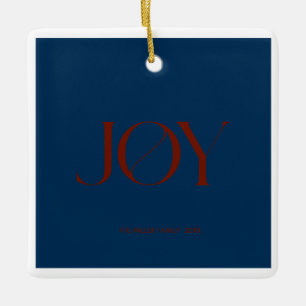Joy   Christmas Ceramic Ornament