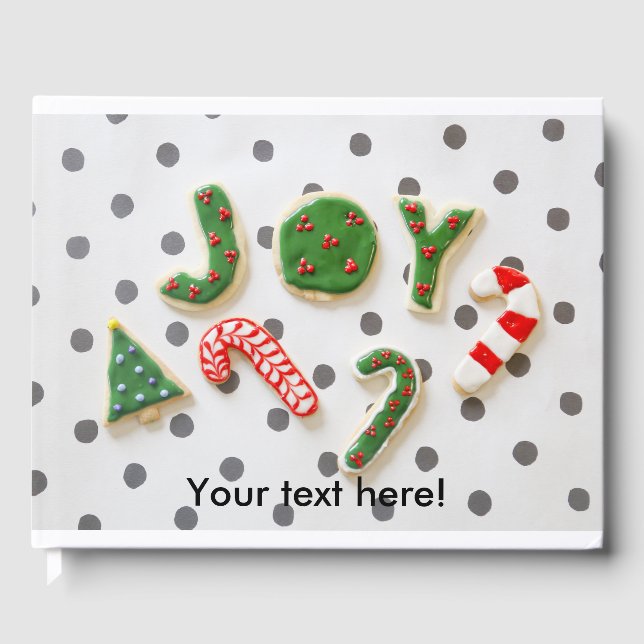 Joy Christmas cookies Guest Book (Front)