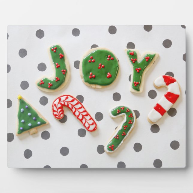 Joy Christmas cookies Plaque (Front)