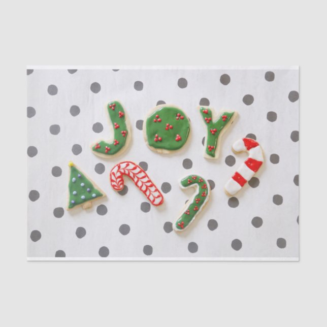 Joy Christmas cookies Tissue Paper (Front)