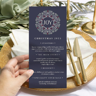 Joy Christmas Dinner Menu