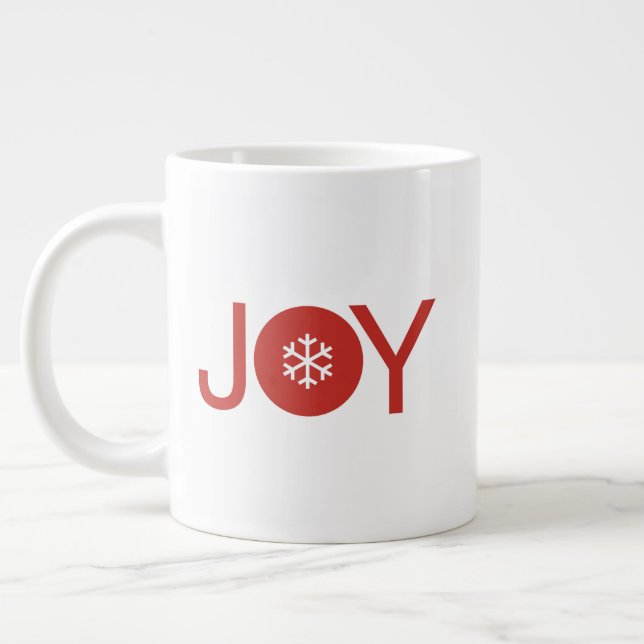 Joy Christmas Giant Coffee Mug (Left)