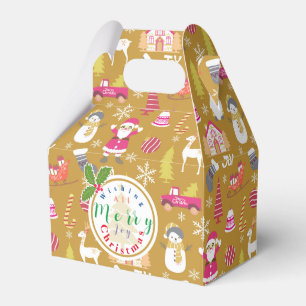 Joy Christmas Gold Favour Box