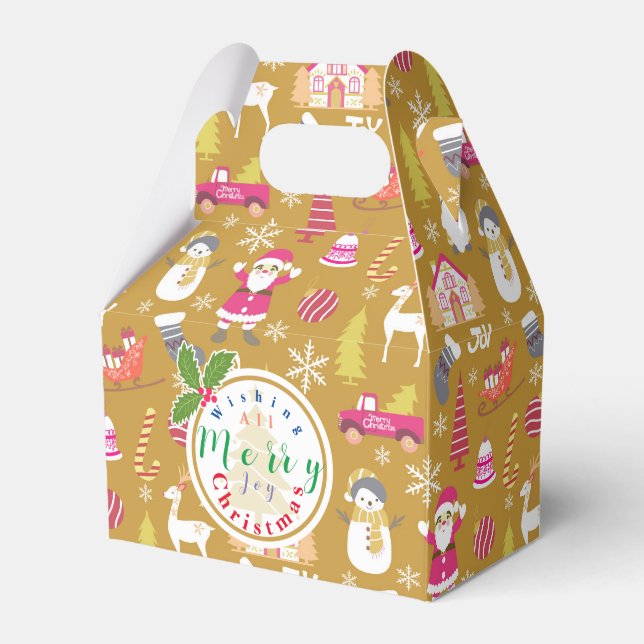 Joy Christmas Gold Favour Box (Front Side)