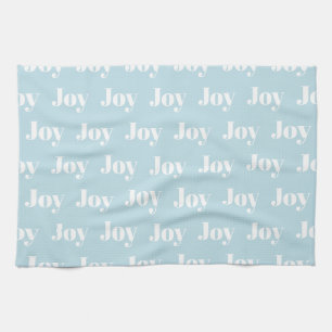 Joy Christmas Kitchen Towels Blue