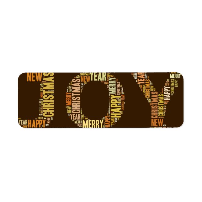 JOY, Christmas, Label Return Address Label (Front)