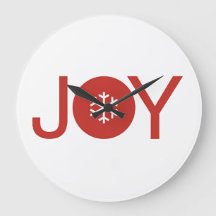 Joy Christmas Large Clock