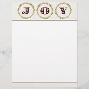 JOY Christmas Letter Paper / Christmas Stationery