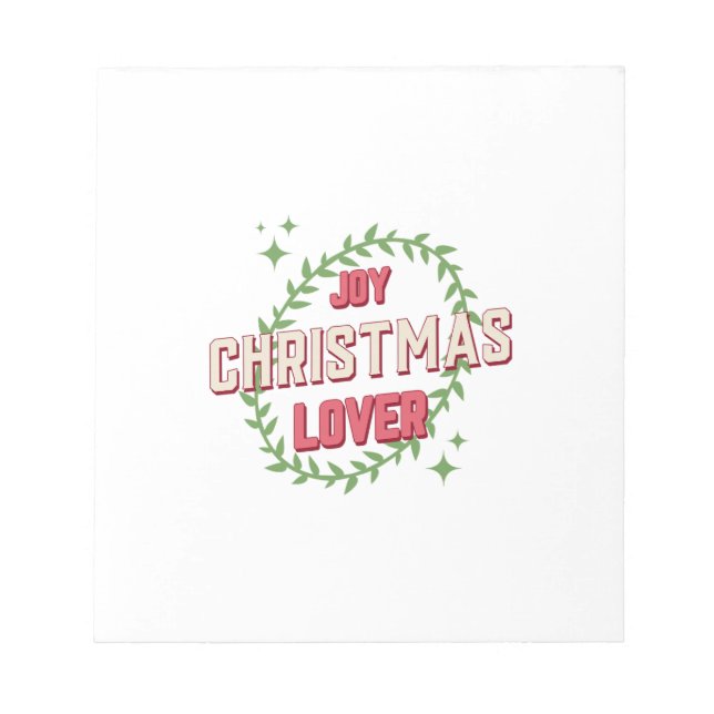 Joy Christmas Lover Notepad (Front)