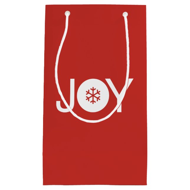 Joy Christmas Red Gift Bag (Front)