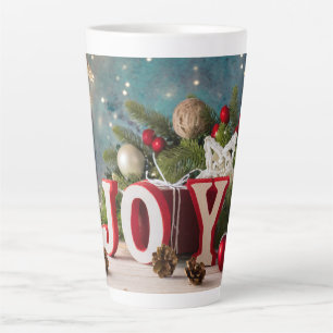 Joy Christmas Scene Latte Mug