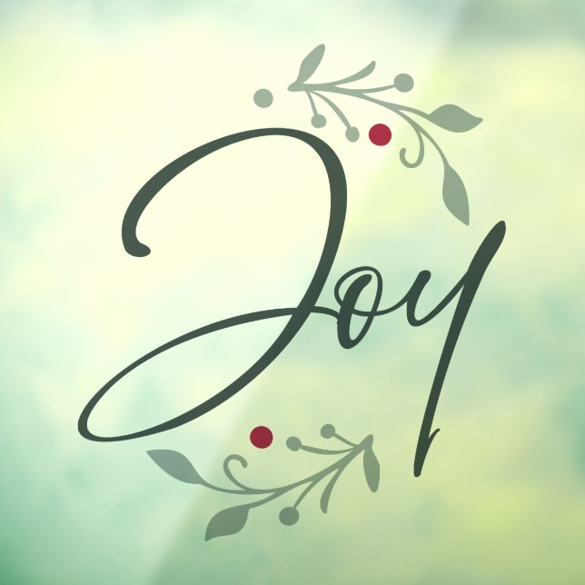 Joy Christmas Window or Wall Cling (Sheet 3)