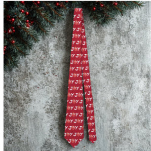 Joy Christmas Winter Tie