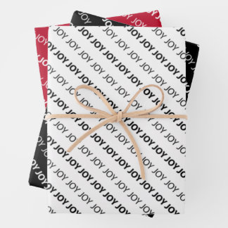 Joy, Christmas Wrapping Paper Sheet