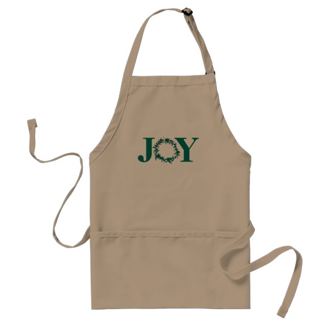 Joy Christmas Wreath with Berries Standard Apron (Front)