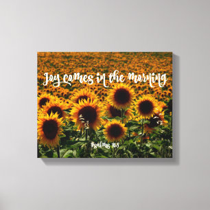 Joy Comes in the Morning Psalms Bible Verse Canvas Print
