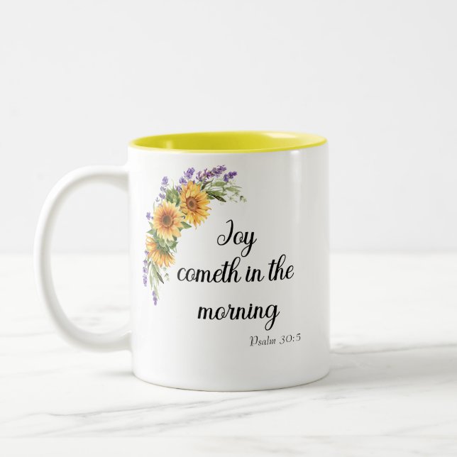 Joy Cometh in the Morning Mug (Left)