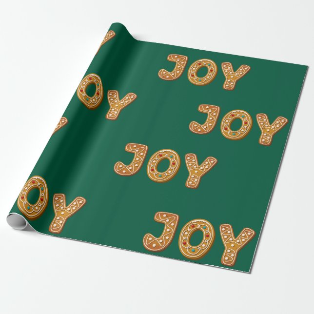 Joy cookies wrapping paper (Unrolled)