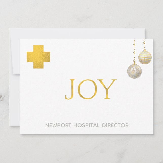 *~* JOY Corporate Business Medical Holiday Card (Front)