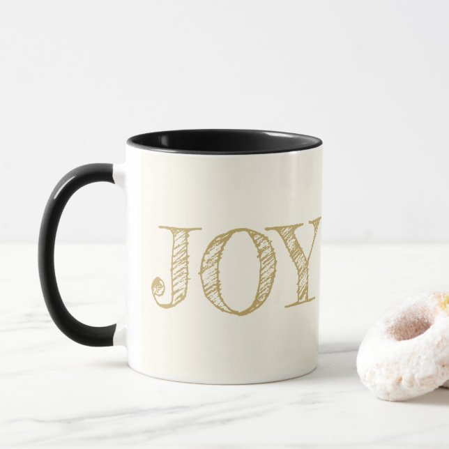 Joy Custom Colour Mug Christmas Holiday Gift Mug (With Donut)