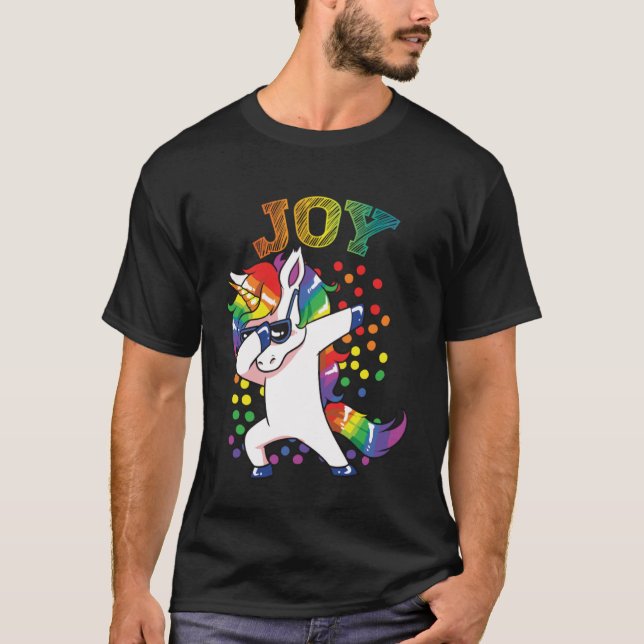 Joy Dabbing Unicorn T-Shirt (Front)