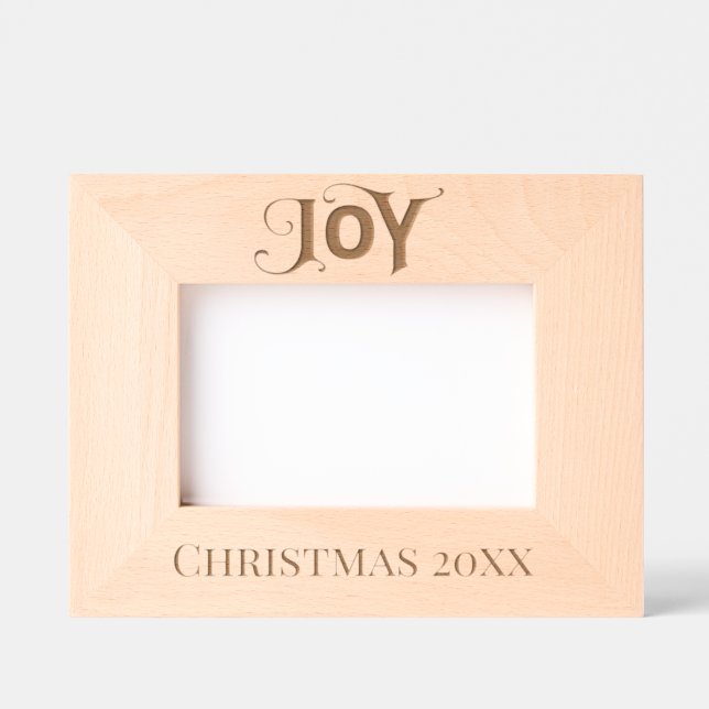 JOY, DATED CHRISTMAS ETCHED PHOTO FRAMES (Front)