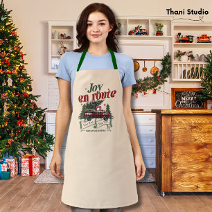 Joy en route Christmas Begins Truck & X-Mas Tree Apron