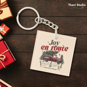 Joy en route Christmas Begins Truck & X-Mas Tree Key Ring