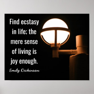Joy Enough -- Emily Dickinson quote - Art Print