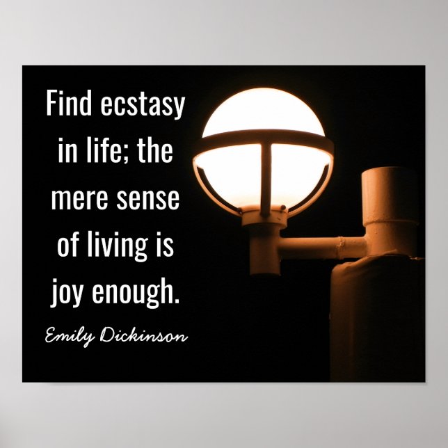 Joy Enough -- Emily Dickinson quote - Art Print (Front)