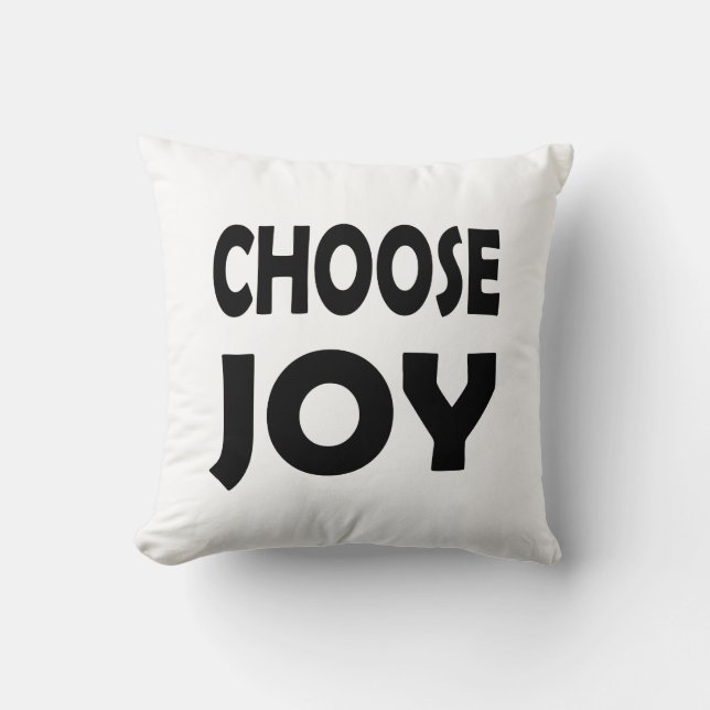 Joy Every Day | Inspirational Quote Cushion (Front)