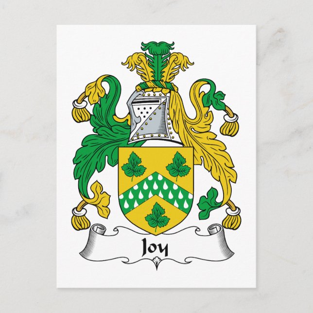 Joy Family Crest Postcard (Front)