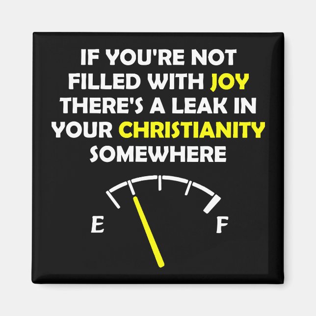 Joy Filled Christian Quotes Sayings Magnet (Front)